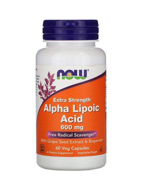 Alpha Lipoic Acid Extra Strength 600 mg Now Foods 60 veg kapsula