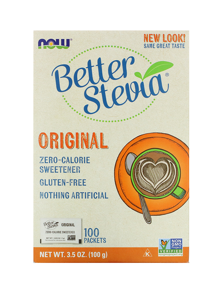 better-stevia-original-now-foods-100-kesica-kutija BetterStevia Original Now Foods 100 kesica x 100 g