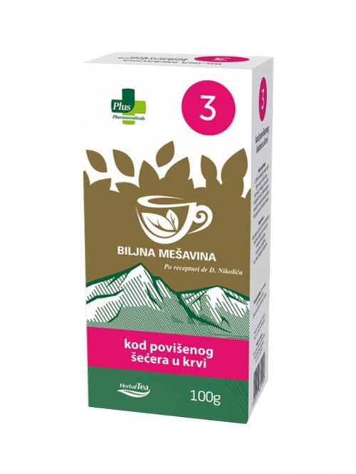 Čaj 3 kod povišenog šećera u krvi Plus Pharmaceuticals 100 g