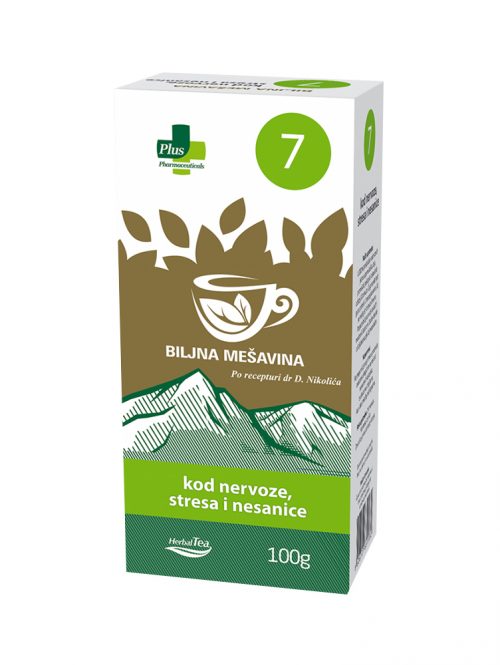 Čaj 7 kod nervoze stresa i nesanice Plus Pharmaceuticals 100 g