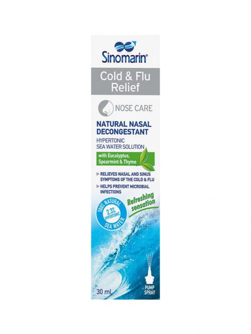 Cold & Flu Relief sprej za nos Sinomarin 30 ml pakovanje