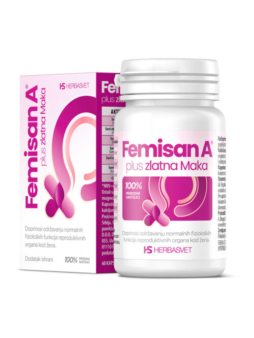Femisan A plus zlatna maka Herbasvet 60 kapsula