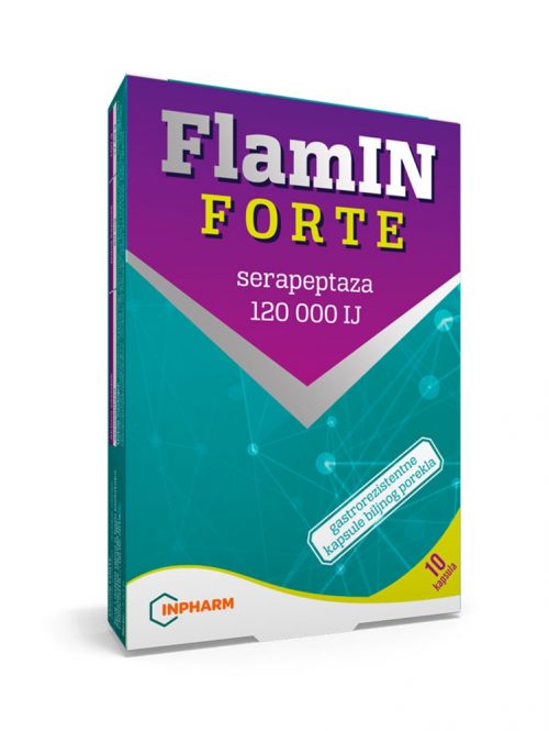 FlamIN Forte serapeptaza 120000 IJ Inpharm 10 kapsula
