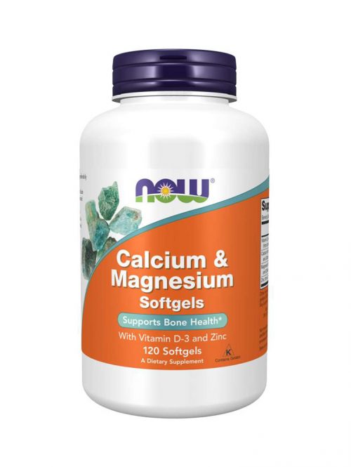 Calcium & Magnesium sa vitaminom D-3 i cinkom Now Foods 120 softgel kapsula