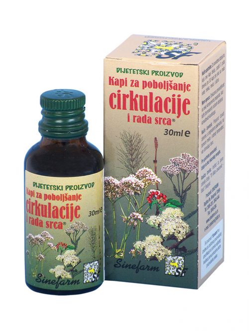 Kapi za cirkulaciju Fitocirkulin Sinefarm 30 ml