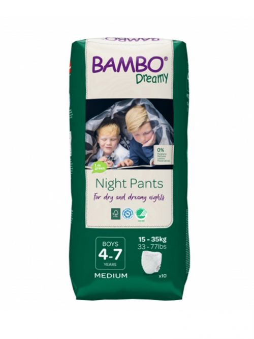 Noćne gaćice Dreamy za dečake 4-7 g 15-35 kg Bambo Nature 10 komada