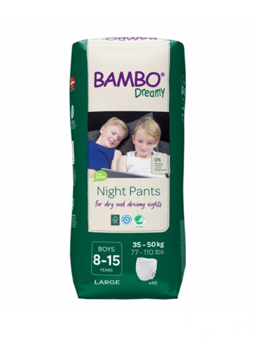 Noćne gaćice Dreamy za dečake 8-15 g 35-50 kg Bambo Nature 10 komada