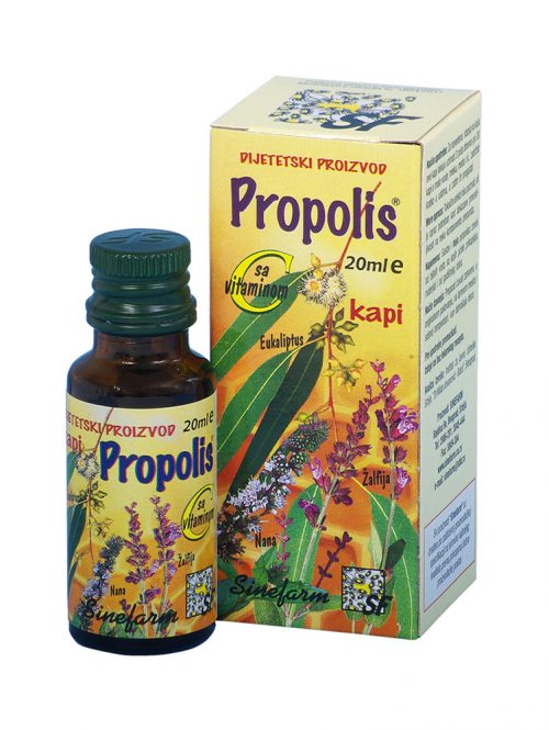 Propolis kapi sa nanom žalfijom i eukaliptusom Sinefarm 20 ml
