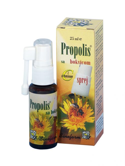 Propolis sprej sa bokvicom i C vitaminom Sinefarm 25 ml