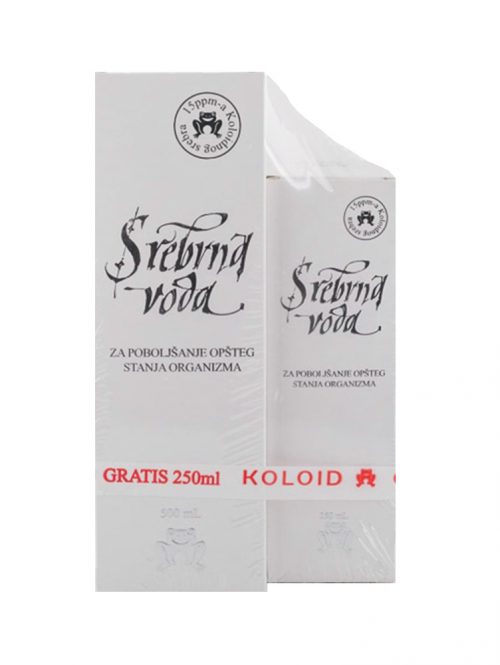 Srebrna voda 500 ml + 250 ml gratis Koloid 750 ml