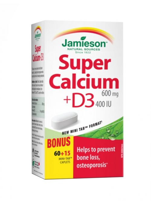 Super kalcijum 600 mg + D3 400 IU Jamieson 75 tableta