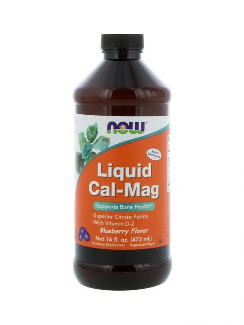 Liquid Cal-Mag borovnica Now Foods 473 ml