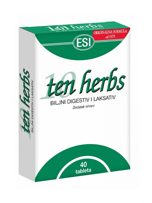 Ten Herbs biljni digestiv i laksativ ESI 40 tableta