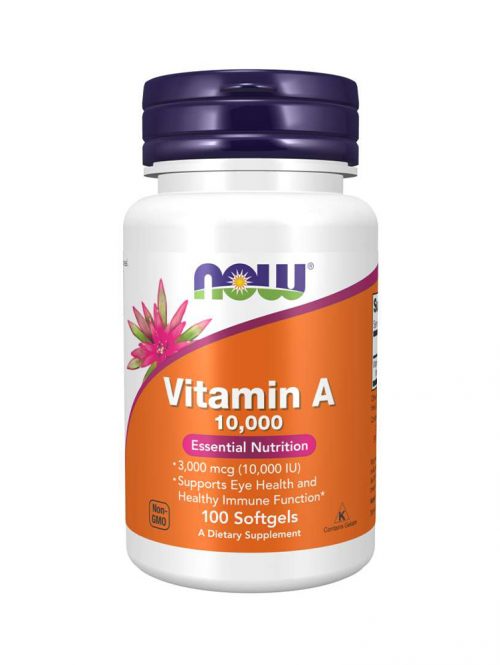 Vitamin A 10000 IU Now Foods 100 softgel kapsula