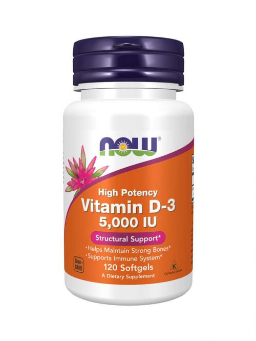 Vitamin D-3 5000 IU Now Foods 120 softgel kapsula