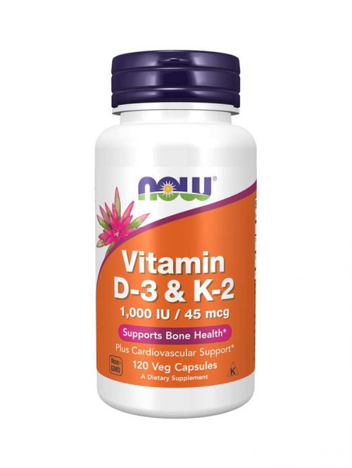 Vitamin D-3 i K-2 Now Foods 120 veg kapsula