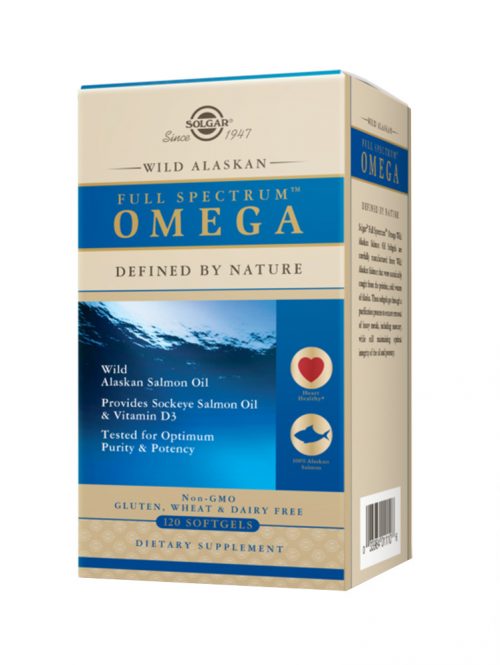 Wild Alaskan Full Spectrum Omega riblje ulje Solgar 120 kapsula pakovanje