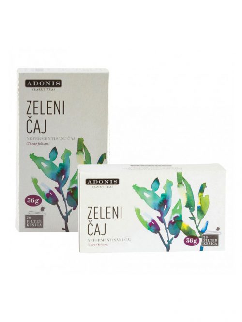 Zeleni čaj od nefermentisanih listova Adonis 20 filter vrećica