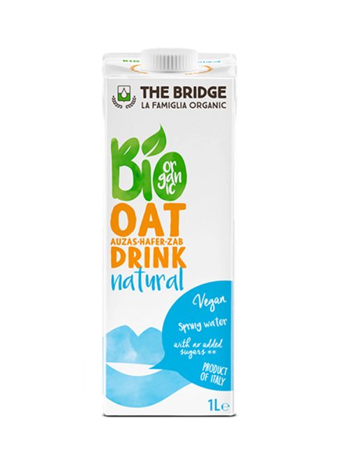 Bio ovseno biljno mleko natural The Bridge 1 l
