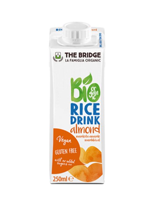 Bio pirinčano biljno mleko sa bademom The Bridge 250 ml