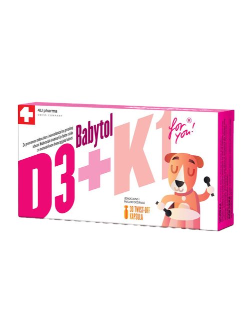 Babytol D3 + K1 4U pharma 30 twist-off kapsula