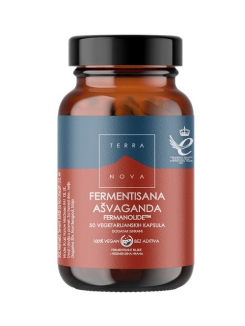 Fermentisana ašvaganda Terranova 50 kapsula