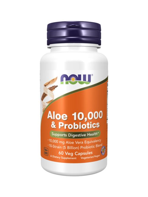 Aloe 10000 & Probiotics Now Foods 60 veg kapsula