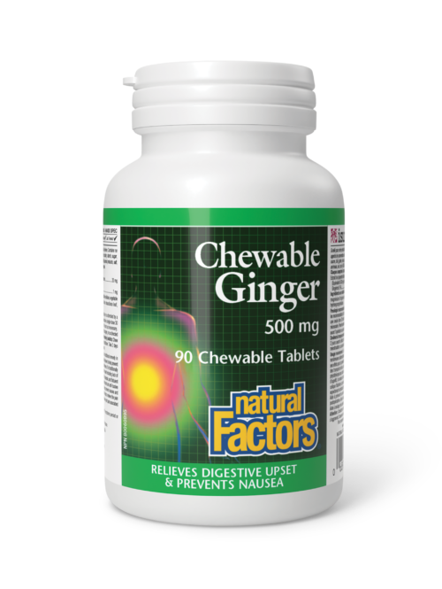 Chewable Ginger 500 mg Natural Factors 90 tableta za zvakanje